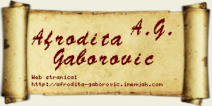 Afrodita Gaborović vizit kartica